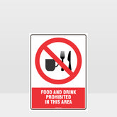 Custom Design Sign,Prohibition Food And Drink Prohibited Sign